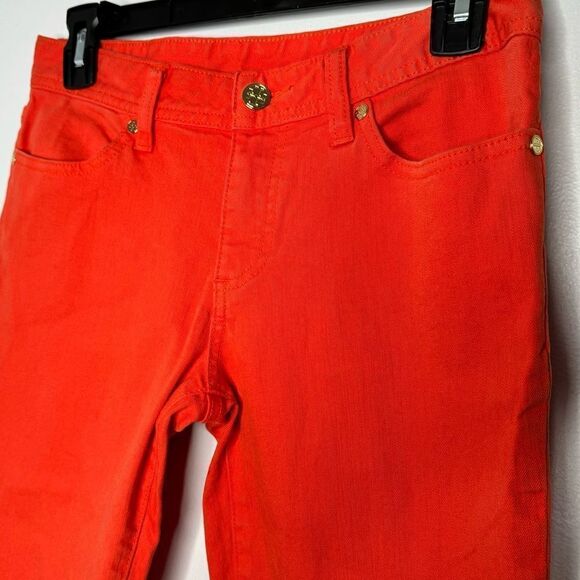Tory Burch coral cropped jeans size 26 - Picture 5 of 8